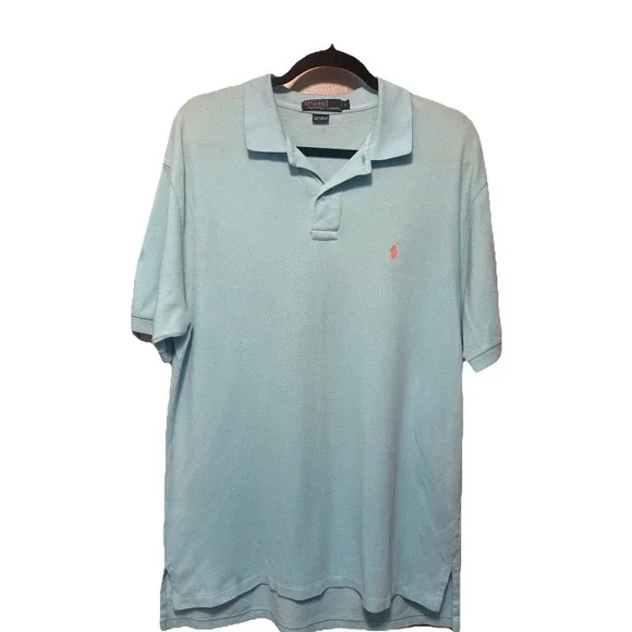 Polo By Ralph Lauren Size Lg Tall   Light Blue Men's Shirt 100% Cotton