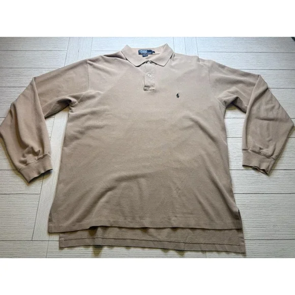 Ralph Lauren Men's POLO long-sleeved Cotton Preppy Retro shirt sz‎ L
