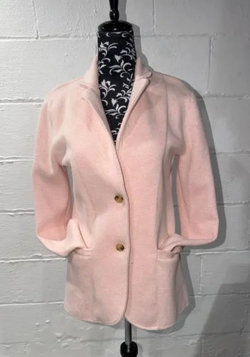 J.Crew Re-Imagined 100% Cotton Knit Sweater Blazer - Heather Pink / Medium