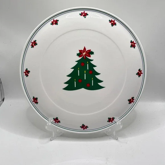 Christopher Stuart Yuletidings Y1550 Bone China Christmas Tree Chop Plate 13