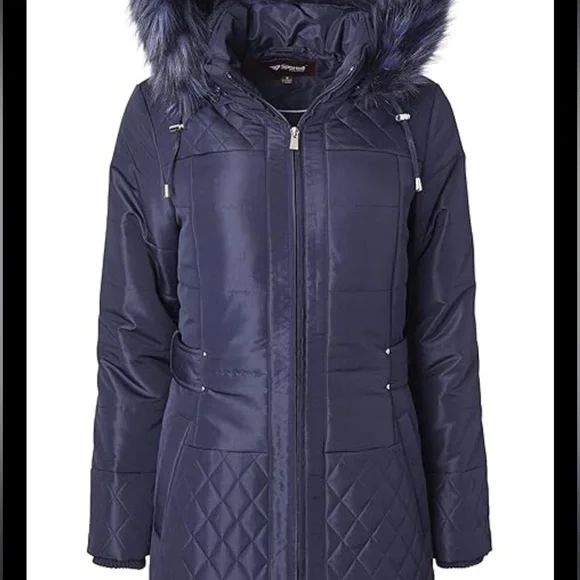 d.e.t.a.i.l.s‎ Quilted Puffer Jacket - New without Tags, Blue - 1X