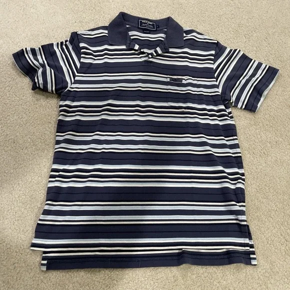 Polo Sport Ralph Lauren Mens Large Striped Logo Preowned