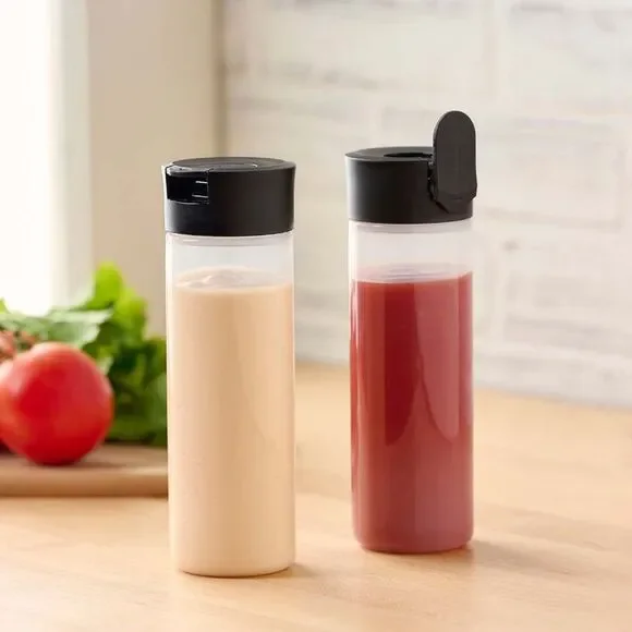 Tupperware 12oz/350ml Squeeze It Bottle Dispensers Set of 2 NEW