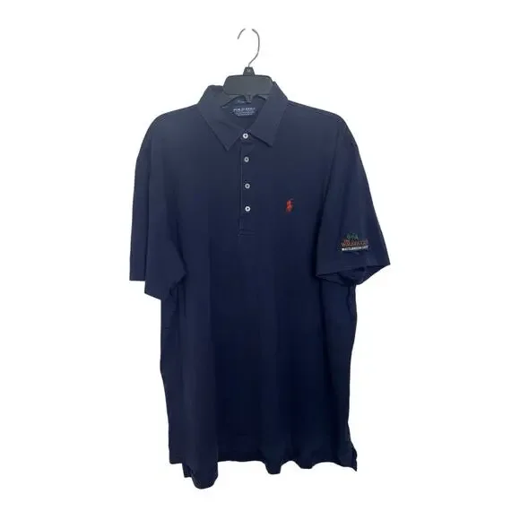 Polo Golf Ralph Lauren Vintage Lisle Navy Pima Cotton Walter Course XL Clemson