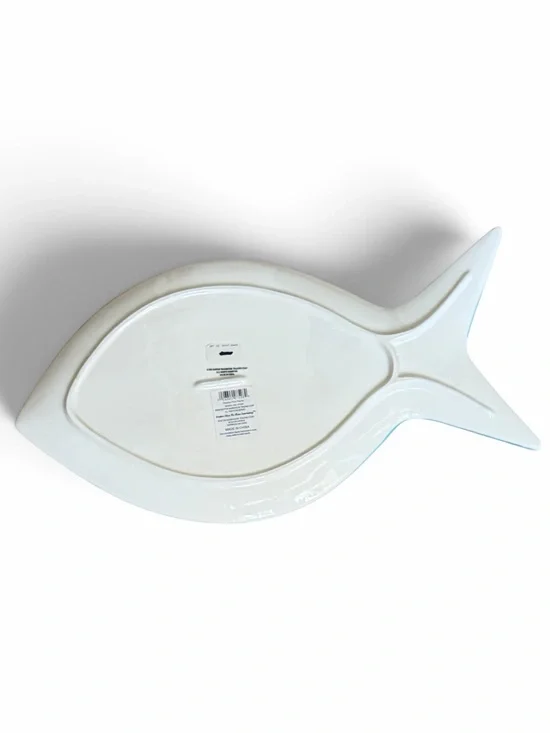 Boston Warehouse Blue, Green, White & Orange Large Ceramic Fish Serving Platter
