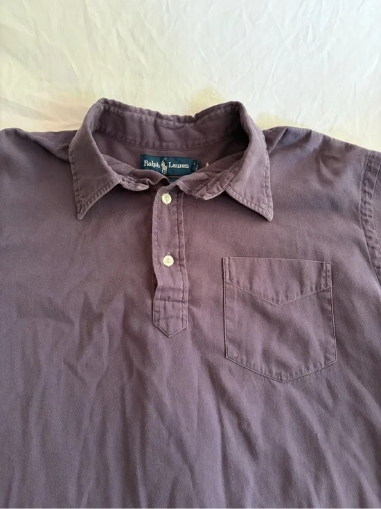 Ralph Lauren Men’s Plum Short-Placket Polo Shirt Size L