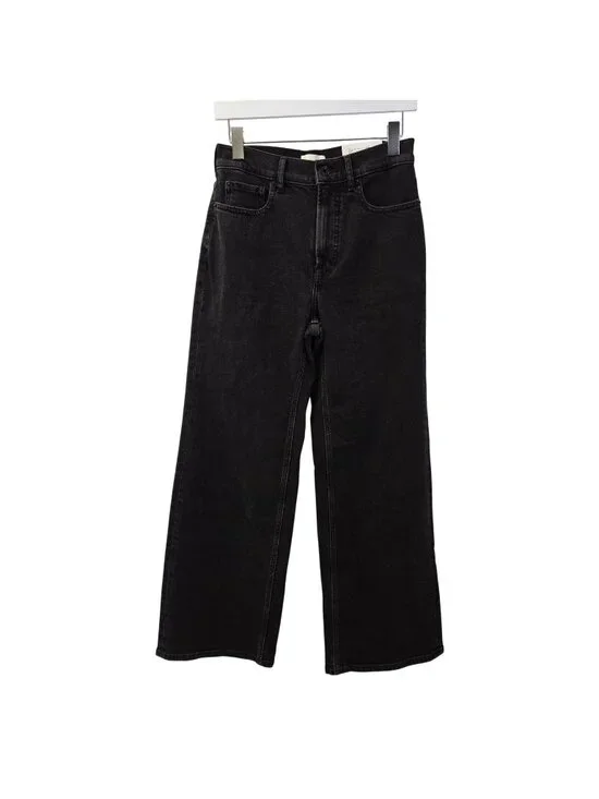 NWT Everlane The Way High Sailor Jean in Washed Black Size 26