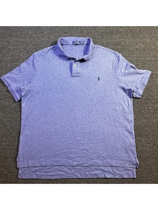 Polo Ralph Lauren Polo Shirt Mens XXL Blue Pima Blue Pony