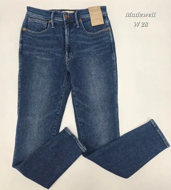 Madewell 10” High-Rise Skinny Jeans‎ W28 Dark Wash Magic Pockets NWT