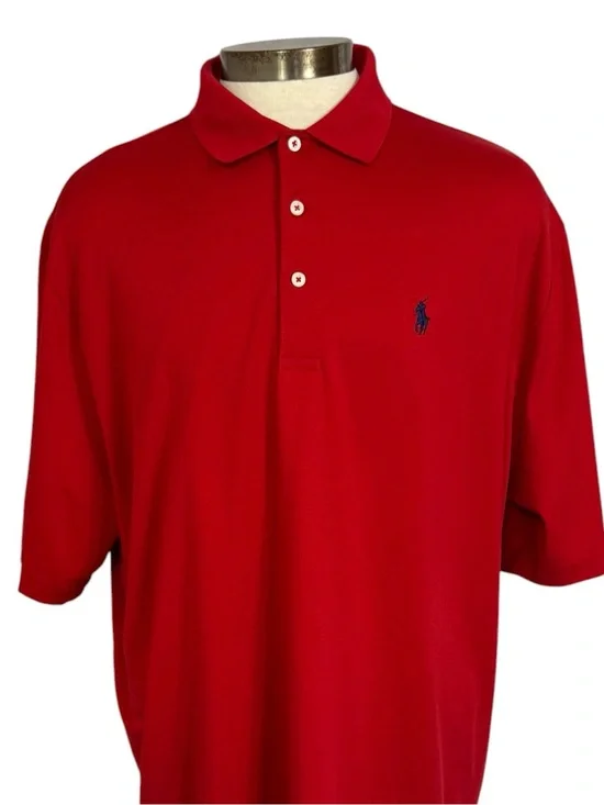 Polo Ralph Lauren Golf XXL Red Performance Polo Shirt Rivermont Country Club