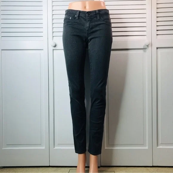 AG ADRIANO GOLDSCHMIED Faded Gray Snakeskin Print Skinny Jeans Size 27R