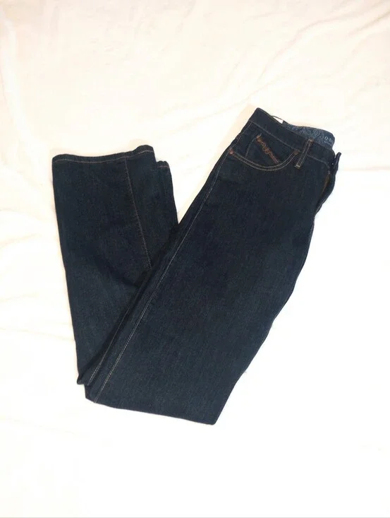 Wrangler Riding Jeans Deep Dyed Dark Denim Q Baby 5/6 X 34 Stretch NWT Western