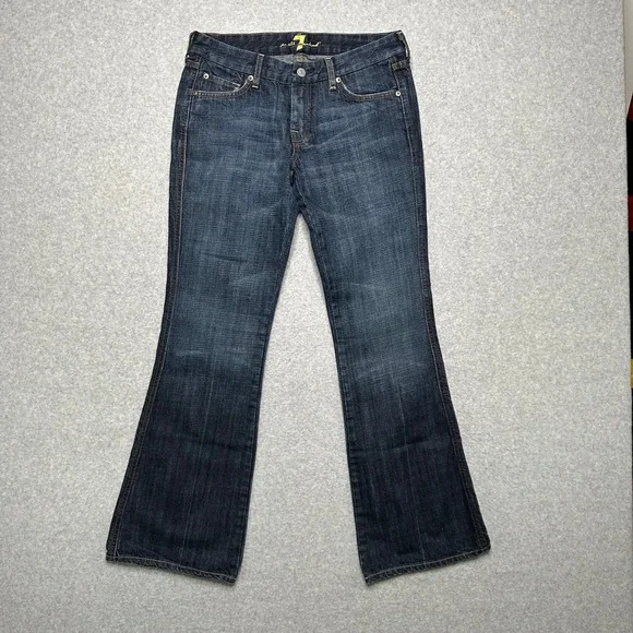 7 For All Mankind A Pocket Flare Jeans Dark Wash Denim Size 29 U130163U-163U