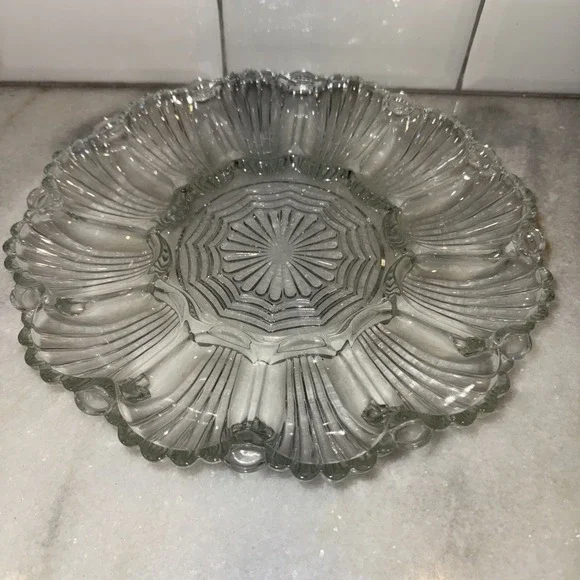 Anchor Hocking‎ Glass 896 Clear Deviled Egg Plate