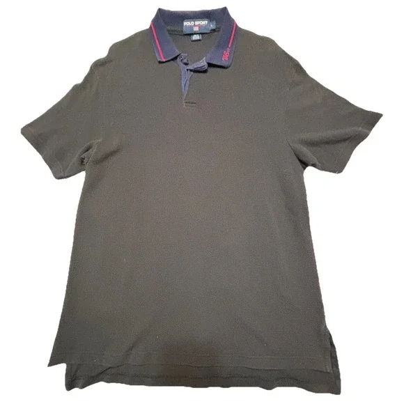 Men's Vintage Polo Sport Ralph Lauren Short‎ Sleeve Polo Shirt Size Large