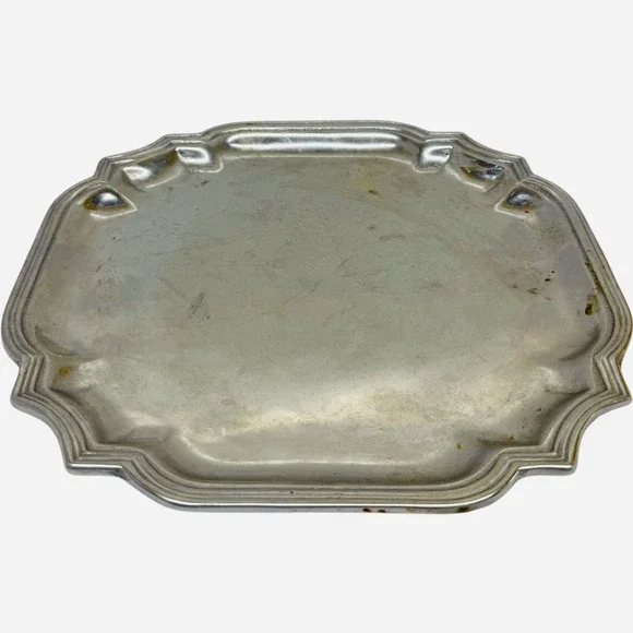 Wilton Mount Joy PA Armetale Serving Tray Octagonal Scalloped Platter Vintage