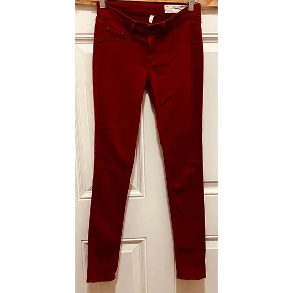 Rag & Bone Legging Jean for Bergdorf Goodman Red Skinny Pants Womens Size‎ 24