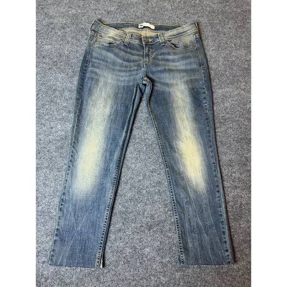 Levi's Demi Curve Low Rise Skinny Stretch Jeans Women Blue Faded Denim Sz 31x25*