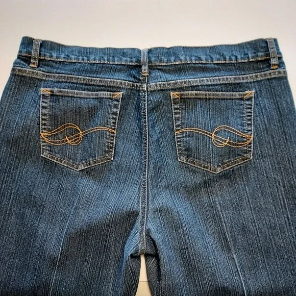 Jaclyn Smith‎ Angel Fit Womens Blue Denim Jeans Size 16 Straight Leg