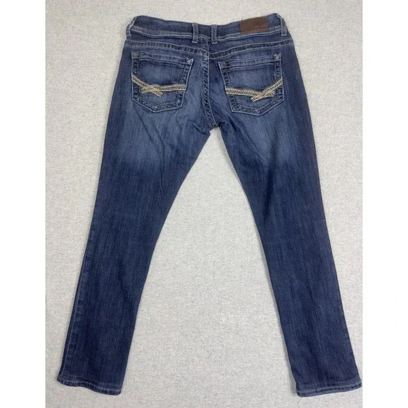 The Buckle BKE CULTURE Size 29 R Low‎ Rise Boot Cut Stretch Jeans Whiskering Y2K