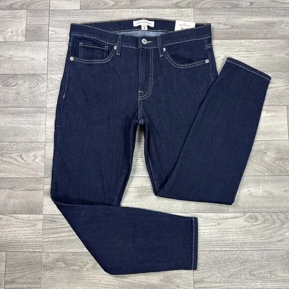 Lucky Brand Ava Mid Rise Skinny Denim Jeans Dark Wash sz 10/30 Ankle