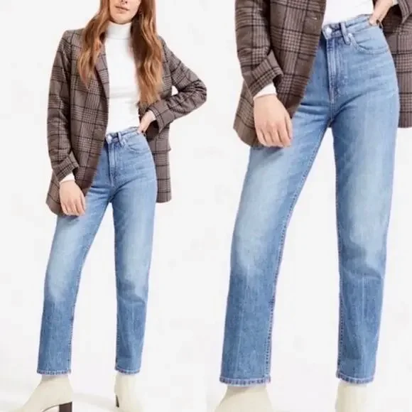 Everlane High Rise Straight Ankle Jeans Womens Size‎ 28 Preppy Normcore Business