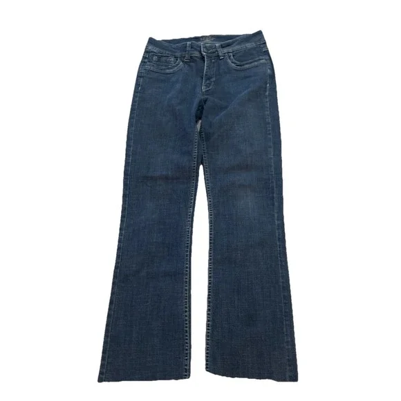 Lee Denim Blue Jeans Women's Size 6 Blue Raw Hem Straight‎ Inseam 29