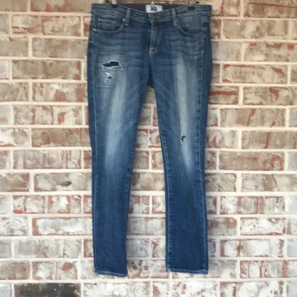 Paige‎ Distressed 5 pocket Denim Skinny Jeans