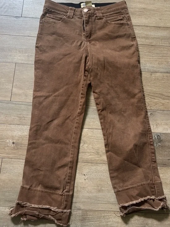 Democracy Straight Leg Jeans in Rich Chocolate Brown Ab Technology Solution