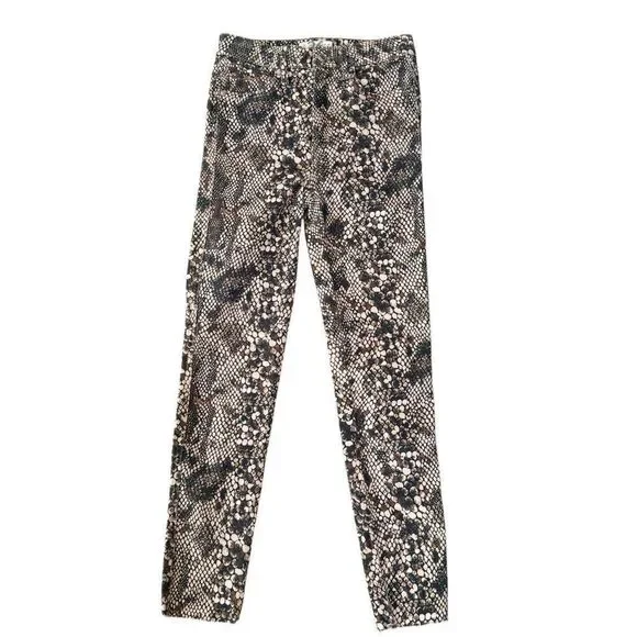 Free People We The Free Raw High Rise Snake Print Skinny Jeans Womens Size 26