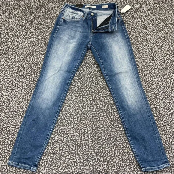 Mavi Adriana Ankle Jeans Women 27x27 Blue Mid Rise Super Skinny Pants Denim New‎