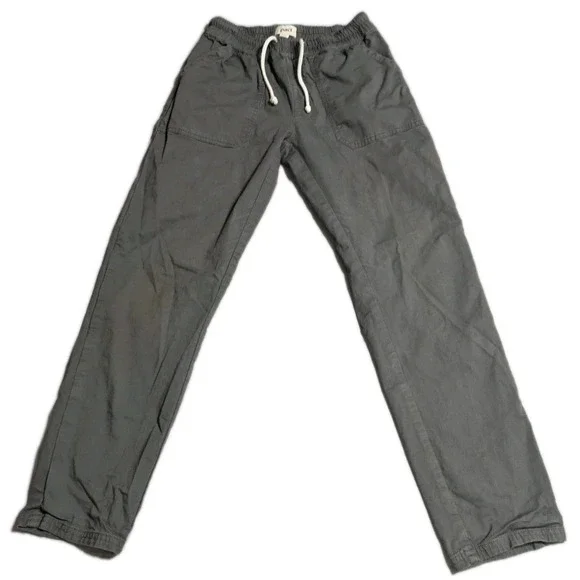 Pact Organic Cotton Jogger Pants Gray Drawstring Elastic Waist Womens Small‎