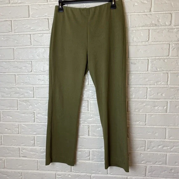 Crosby Womens Pants Size M Army Green Stretch Waist 28 X 25 SEE PIC FOR‎ FLAW