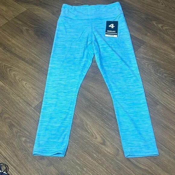 NWT FourLaps Womens River Blue Space Dye Arc‎ Compression Leggings Size Small
