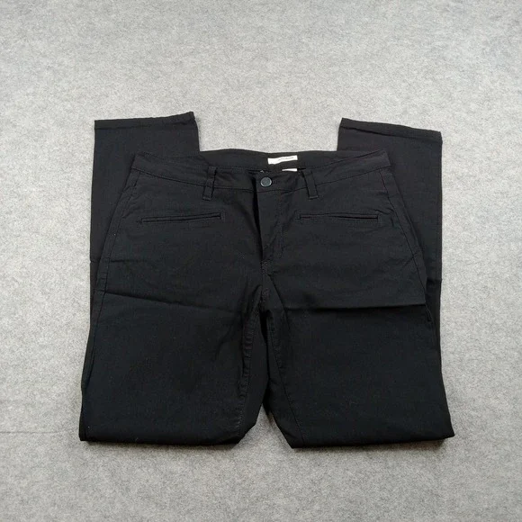 DKNY Jeans Pants Womens 12 Black‎ Stretch Twill Straight Leg Dress Work Office