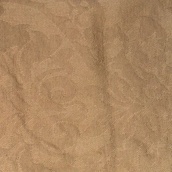 Waverly 7 Cotton Damask Dinner Napkins Tan Gold Jacquard Floral Motif Formal