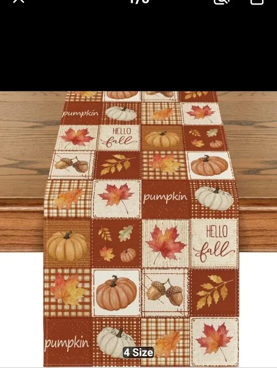New Hello Fall Pumpkin Patch Table Runner - 1597-335