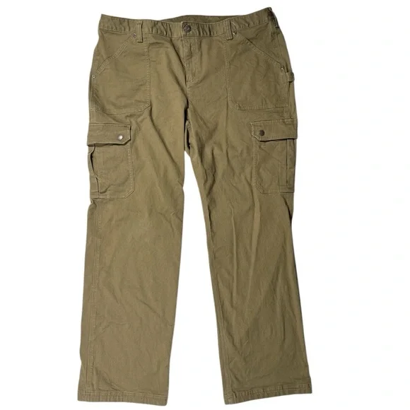 Duluth Trading Women's 18 x‎ 33 Curvesetter Waistband Cargo Work Pants