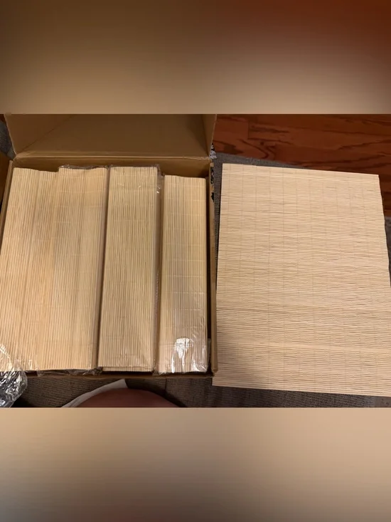 Natural Bamboo Placemats- Set of 24