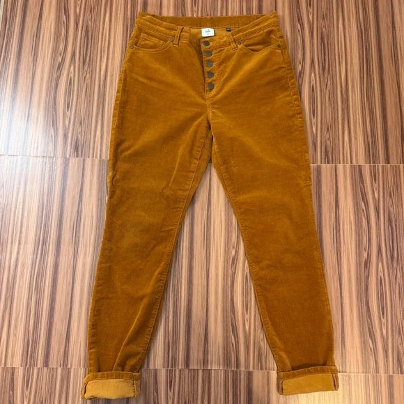 Cabi 3927 Corduroy‎ Pants Button Fly Stretch Sz 10 Boho 70s Retro Revival Preppy