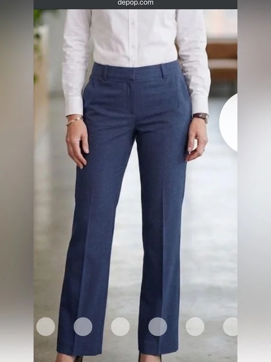 Nine West Navy Boot-Cut Dress Pants