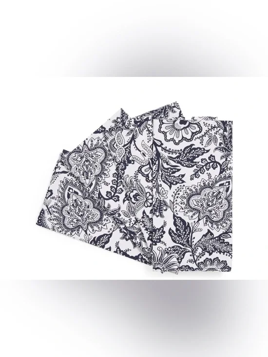 (10) Vera Bradley 20x20 Navy Floral Napkins