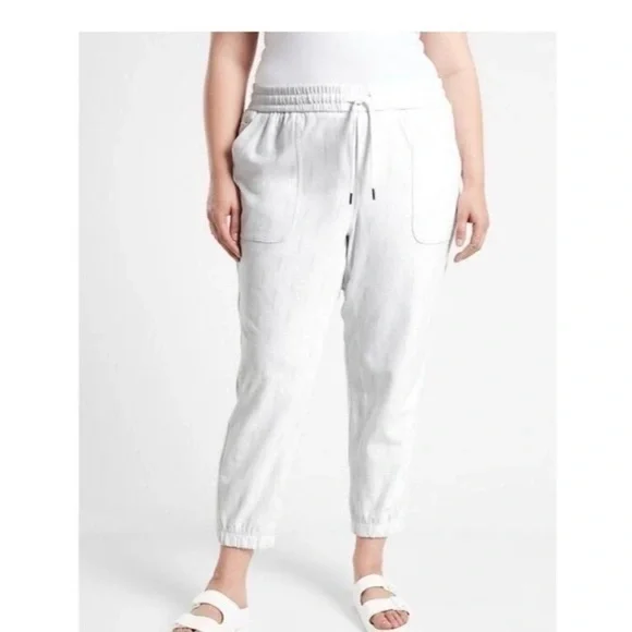NWT $109 ATHLETA Farallon Printed Jogger, Spliced Magic Veil Grey, Size 24