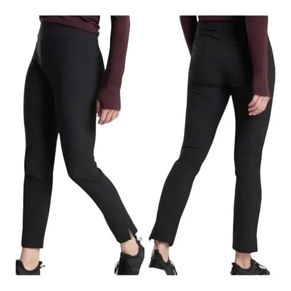 Athelta womens 14 L XL black casual pants wander slim business ankle