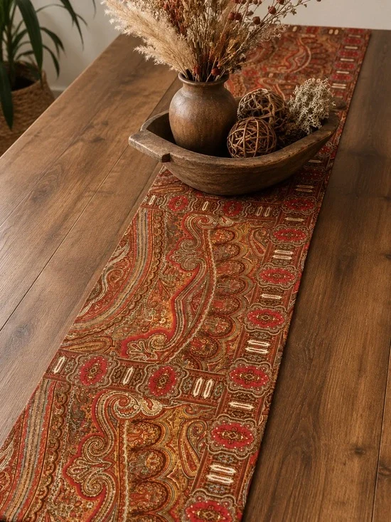 Pottery Barn Paisley Table Runner 18x90