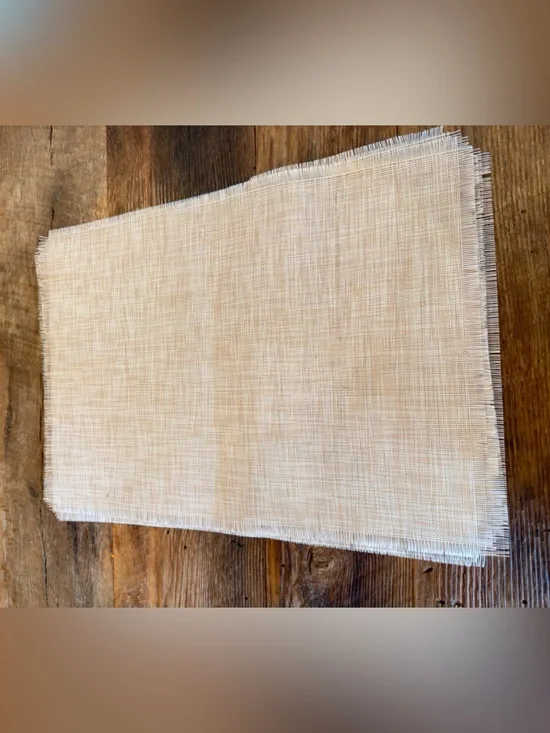 Neutral Beige Woven Placemats - Set of 4
