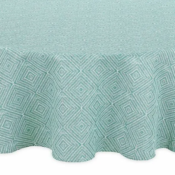 Liberty Diamond Turquoise Blue Tablecloth Zip Umbrella Hole Outdoor 70 Round