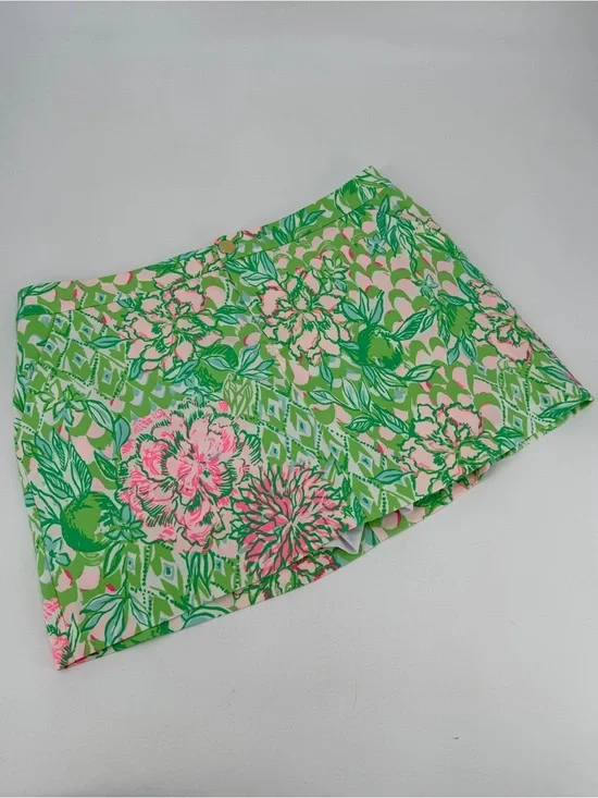 Lilly Pulitzer Colette Skort Skirt Lime Feeling Good 14