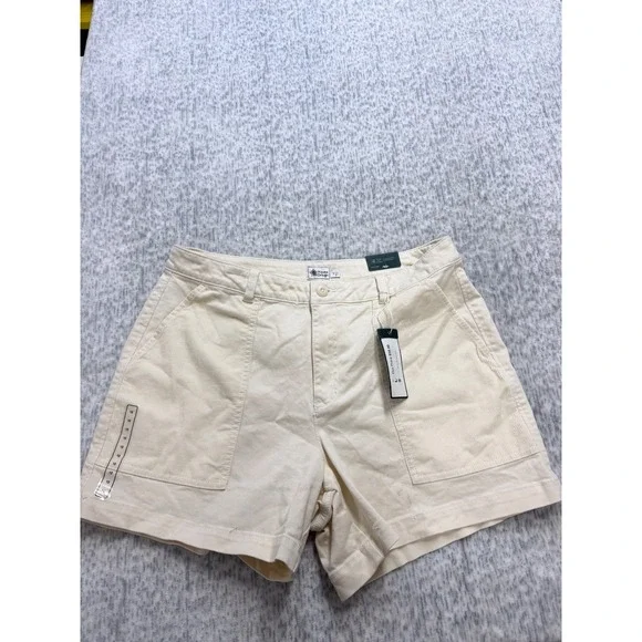 Alpine Design Womens Utility Shorts Cream Corduroy Pocket Twill Size‎ 12 NEW