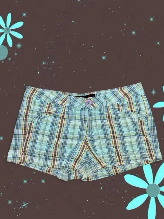 Vintage Y2K L.E.I. Luxe Plaid Shorts size 5